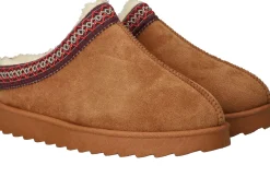 Sale Belizia Dichte pantoffels Dames Cognac