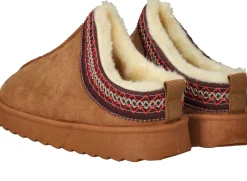 Sale Belizia Dichte pantoffels Dames Cognac