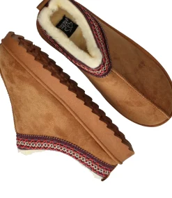 Sale Belizia Dichte pantoffels Dames Cognac