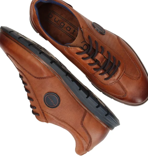 Sale Bugatti Simone Comfort Sneakers Heren Cognac