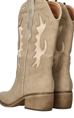 Outlet DSTRCT Westernlaarzen Dames Beige