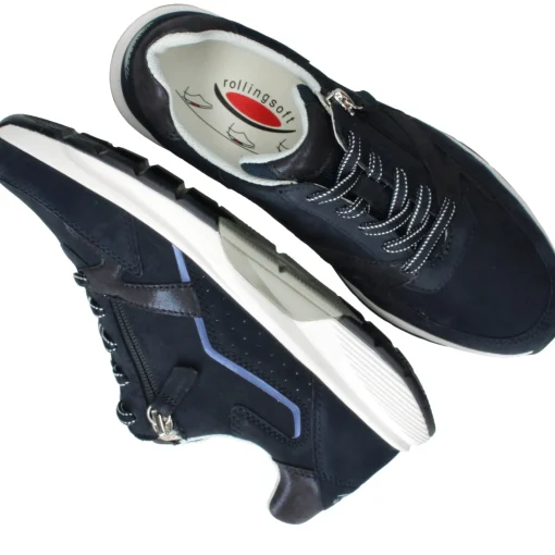 Clearance Gabor Rollingsoft Sneakers Dames Blauw
