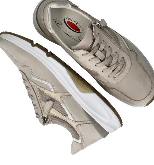 Outlet Gabor Rollingsoft Sneakers Dames Beige