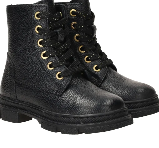 Fashion IKKE IK-KE Veterboots Meisjes Zwart