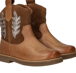 Clearance IKKE IK-KE Westernboots Meisjes Cognac
