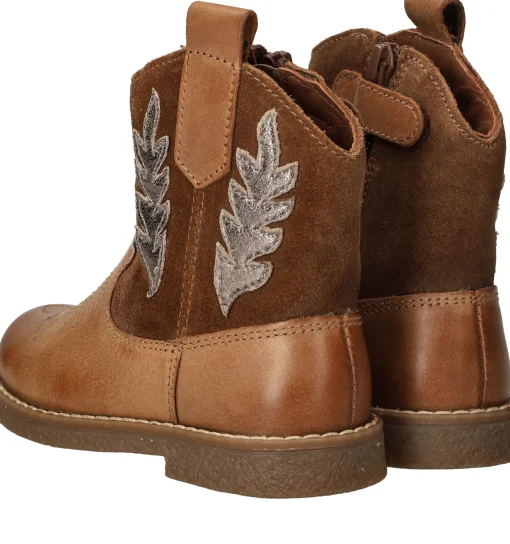 Clearance IKKE IK-KE Westernboots Meisjes Cognac