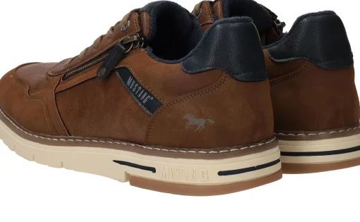 Discount Mustang Sneakers Heren Cognac