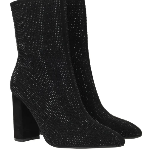 Online POSH by Poelman Enkellaarsjes Dames Zwart