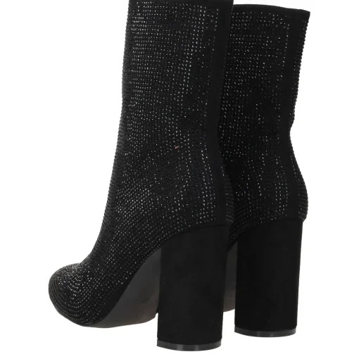 Online POSH by Poelman Enkellaarsjes Dames Zwart