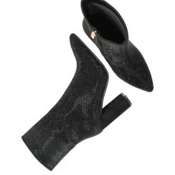 Online POSH by Poelman Enkellaarsjes Dames Zwart