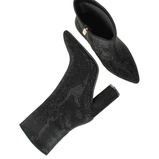 Online POSH by Poelman Enkellaarsjes Dames Zwart