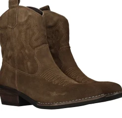 Discount PS Poelman Enkellaarsjes Dames Bruin