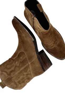 Discount PS Poelman Enkellaarsjes Dames Bruin