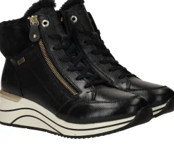 Outlet Remonte Veterboots Dames Zwart