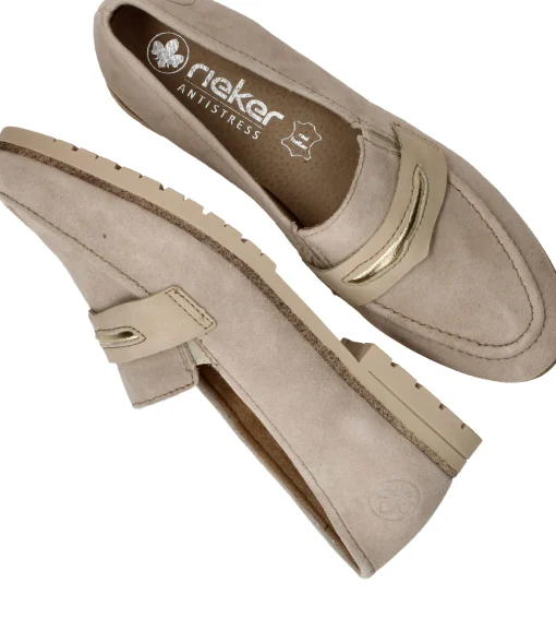 Outlet Rieker Loafers Dames Beige