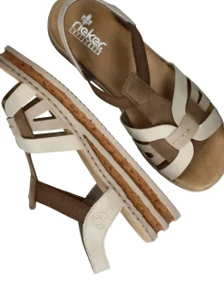 Outlet Rieker Sandalen Dames Beige