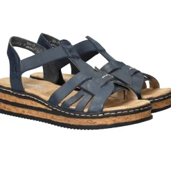 Sale Rieker Sandalen Dames Blauw
