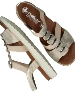 Hot Rieker Sandalen Dames Goud