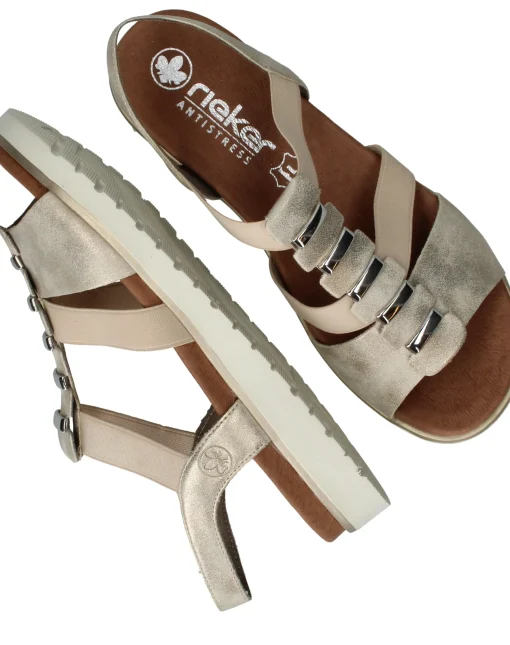 Hot Rieker Sandalen Dames Goud