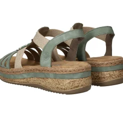 Hot Rieker Sandalen Dames Groen