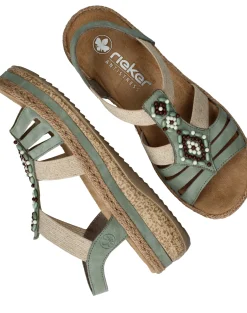 Hot Rieker Sandalen Dames Groen
