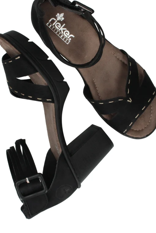 New Rieker Sandalettes Dames Zwart