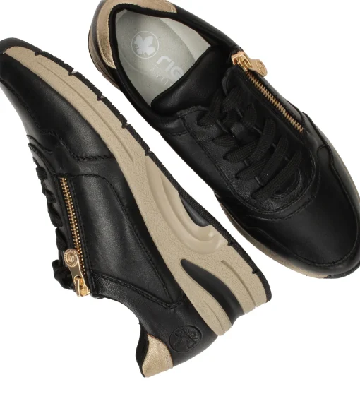 Clearance Rieker Sneakers Dames Zwart
