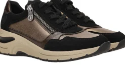Hot Rieker Sneakers Dames Zwart