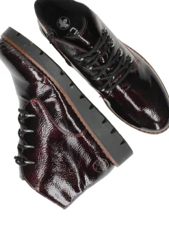 Clearance Rieker Veterboots Dames Rood
