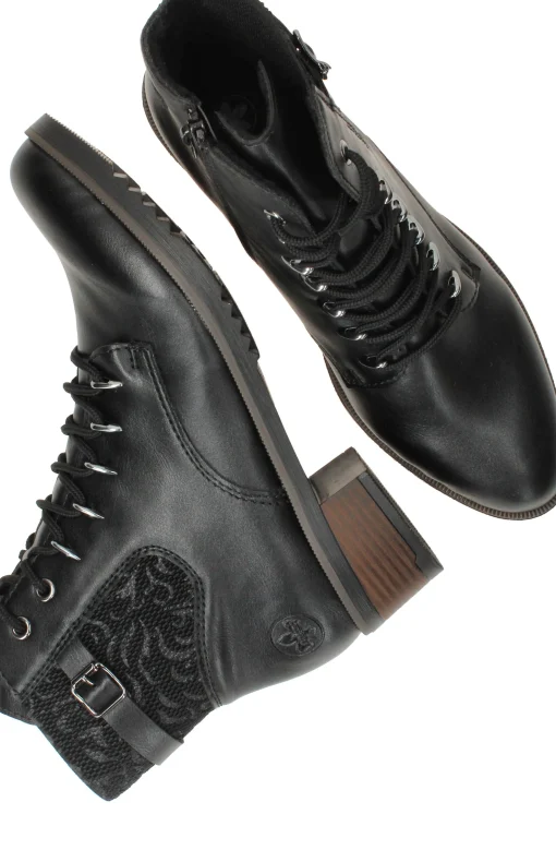Discount Rieker Veterboots Dames Zwart