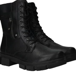 Discount Rieker Veterboots Dames Zwart