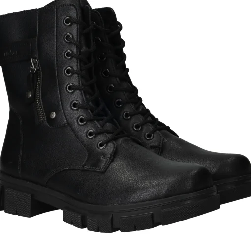 Discount Rieker Veterboots Dames Zwart