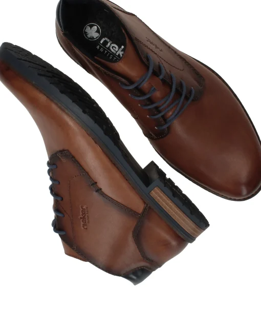 Clearance Rieker Veterschoenen Heren Cognac