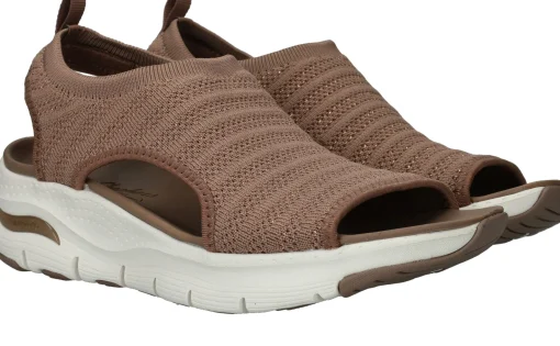 Outlet Skechers Arch Fit Darling Days VEGAN sandaal Sandalen Dames Bruin