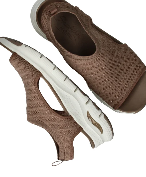 Outlet Skechers Arch Fit Darling Days VEGAN sandaal Sandalen Dames Bruin