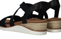 Fashion Skechers Bobs Arch Fit Beach Kiss Sandalen Dames Zwart