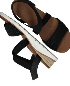 Fashion Skechers Bobs Arch Fit Beach Kiss Sandalen Dames Zwart