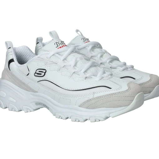 Outlet Skechers D'Lites New Heat Sneakers Dames Wit