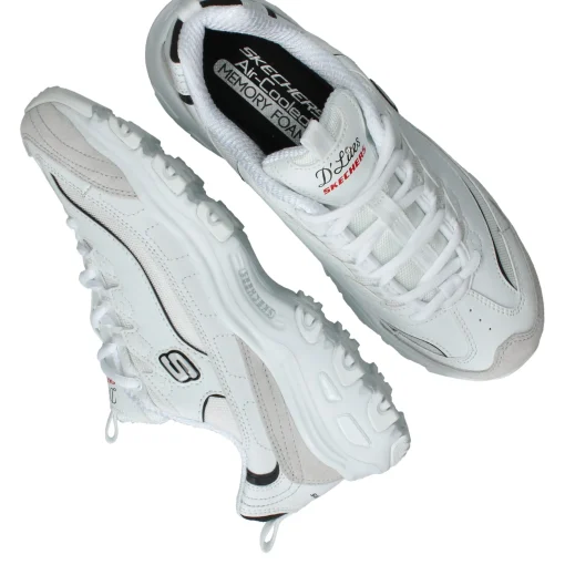 Outlet Skechers D'Lites New Heat Sneakers Dames Wit
