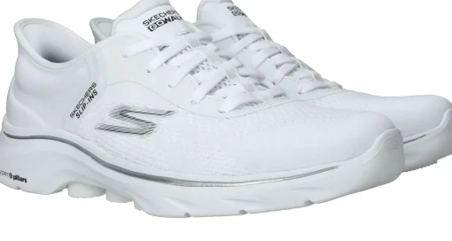 New Skechers Go Walk 7 Valin Slip-Ins Sneakers Dames Wit