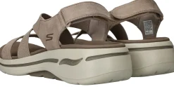 New Skechers Go Walk Arch Fit Sandalen Dames Taupe