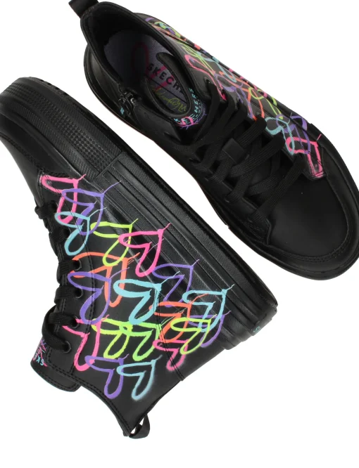 Fashion Skechers Hyperlift Boots Meisjes Zwart