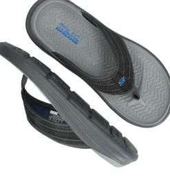 Outlet Skechers Relaxed Fit:Sargo-Point Vista Slippers Heren Grijs