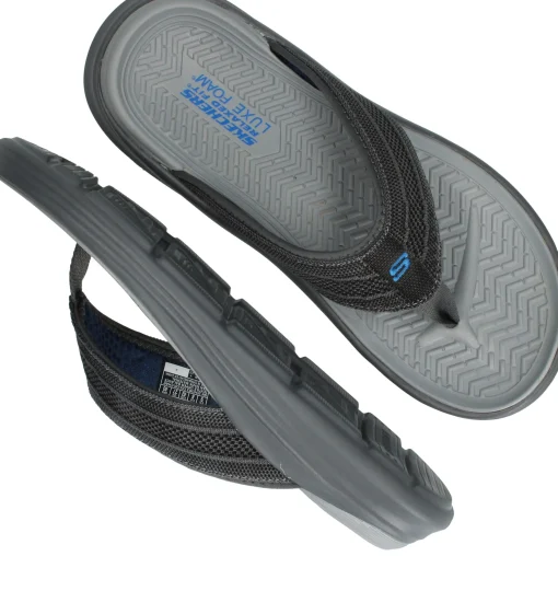Outlet Skechers Relaxed Fit:Sargo-Point Vista Slippers Heren Grijs