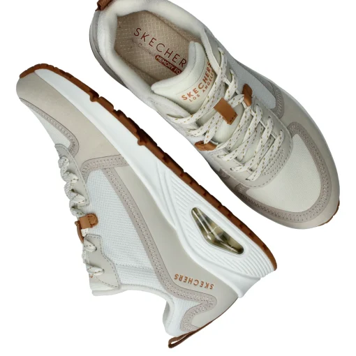 Clearance Skechers Uno Layover Sneakers Dames Beige