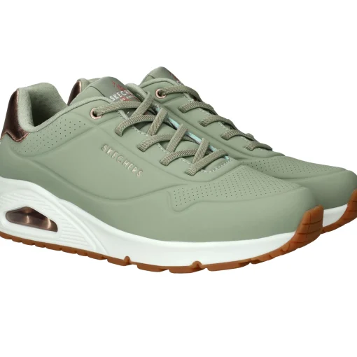 Outlet Skechers Uno Shimmer Away Sneakers Dames Groen