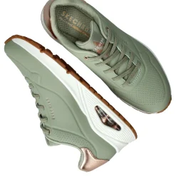 Outlet Skechers Uno Shimmer Away Sneakers Dames Groen