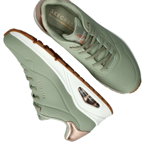 Outlet Skechers Uno Shimmer Away Sneakers Dames Groen