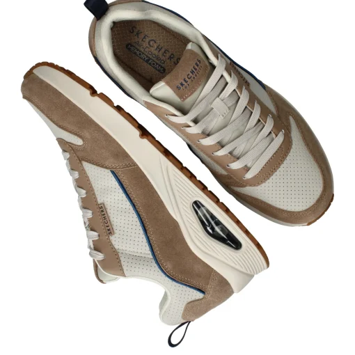 Discount Skechers Uno Stacre 2.0 Sneakers Heren Beige