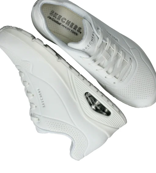 Outlet Skechers Uno Stand On Air Sneakers Dames Wit